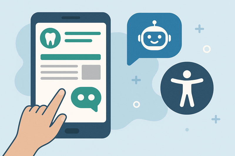 Chatbot e accessibilità per sito dentista